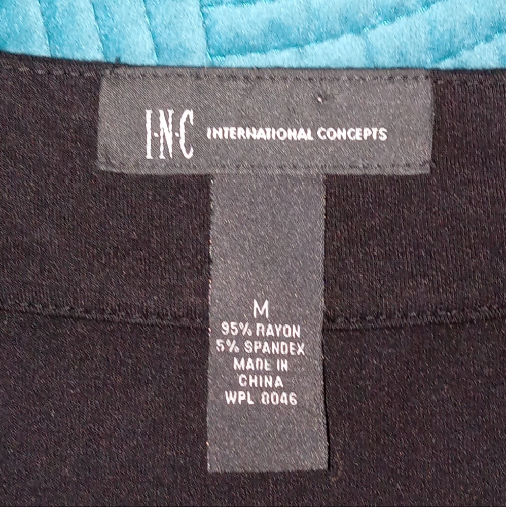INC International Concepts Womens Black with Silver Tank Dress Sz M - Picture 2 of 7